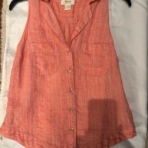Anthropologie | Maeve Felicity Sleeveless Button
Front Linen Top Size Medium